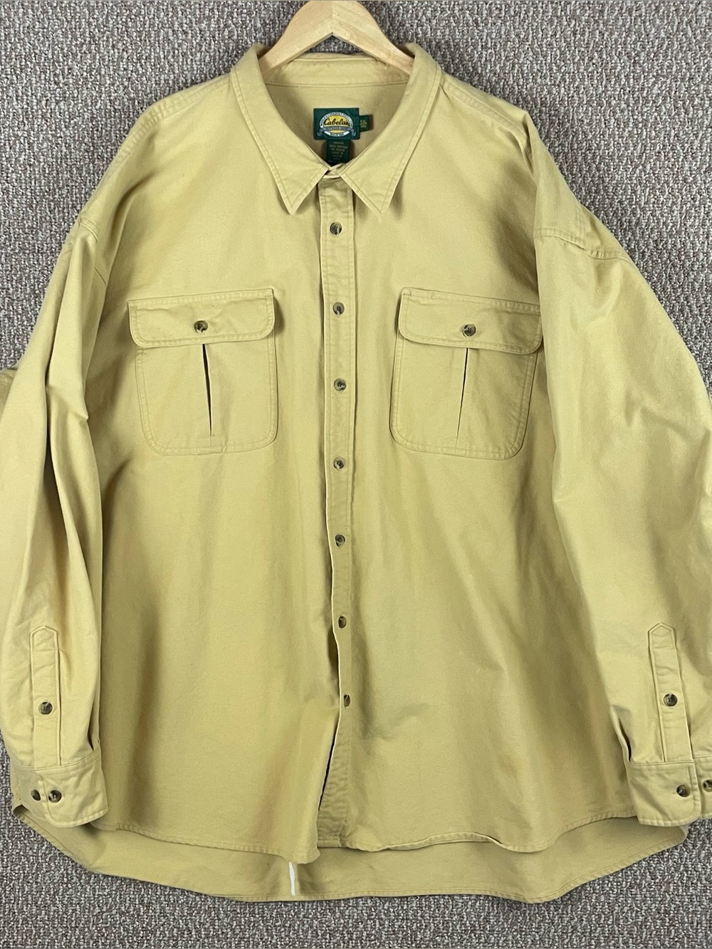 Cabelas Shirt 5XL Tall Chamois Button Up Heavy Cotton Flannel Hunting Pockets R1